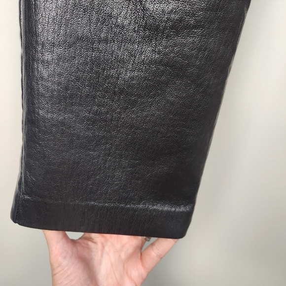 Aritzia Wilfred Melina Black Vegan Leather Pants Dark Academia Preppy Size 8 - Picture 5 of 15
